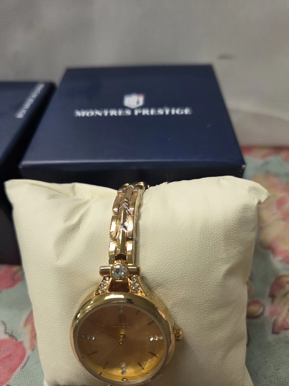 MONTRES PRESTIGE X INVICTA Women's Rose Gold Bracelet Watch CRYSTAL ACCENTS